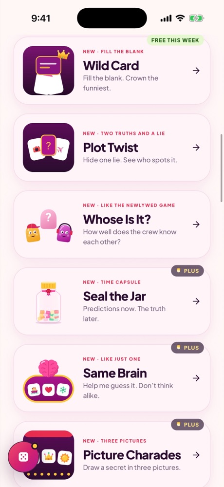 Chupke screenshot: More games