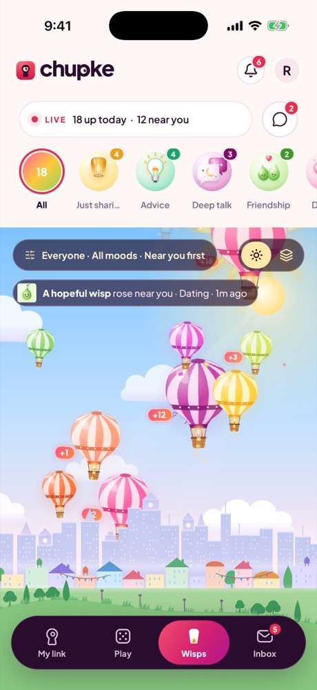 Chupke screenshot: Wisps over the town